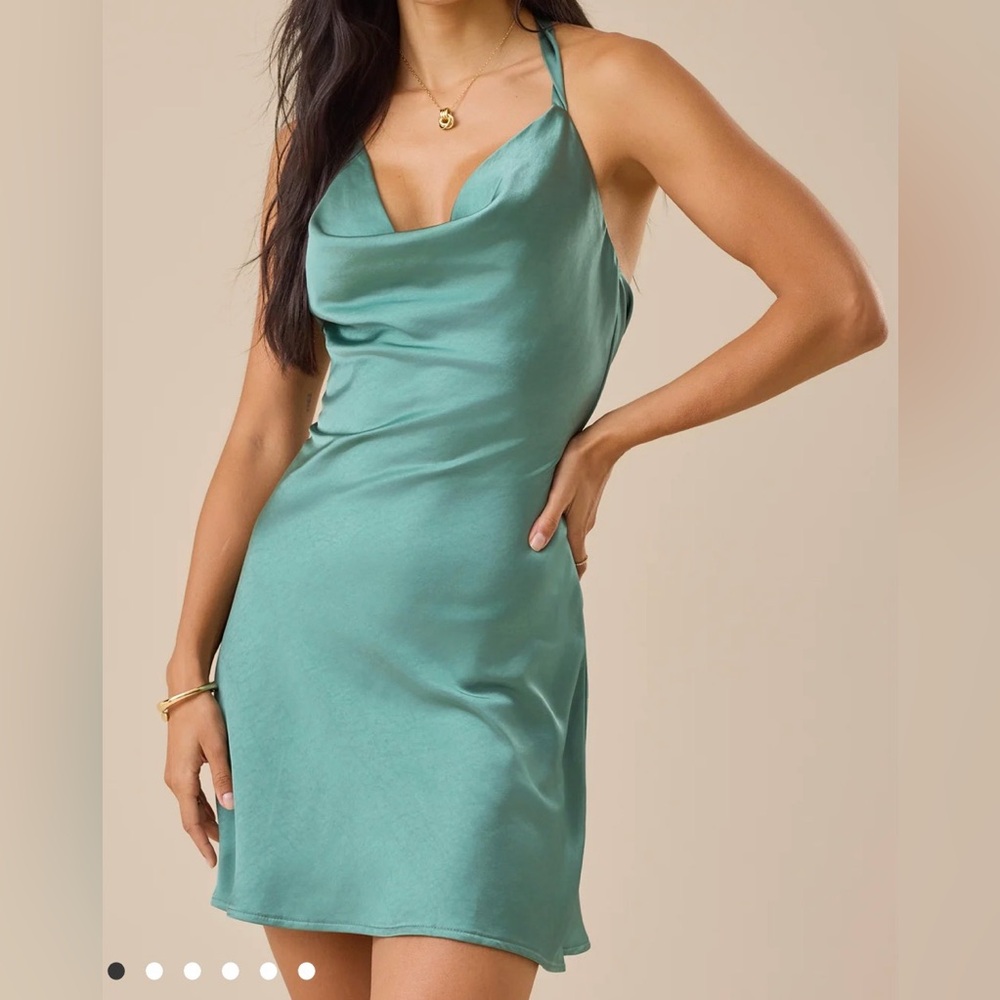 NWT Altar’d State Daphne satin mini dress, size XL